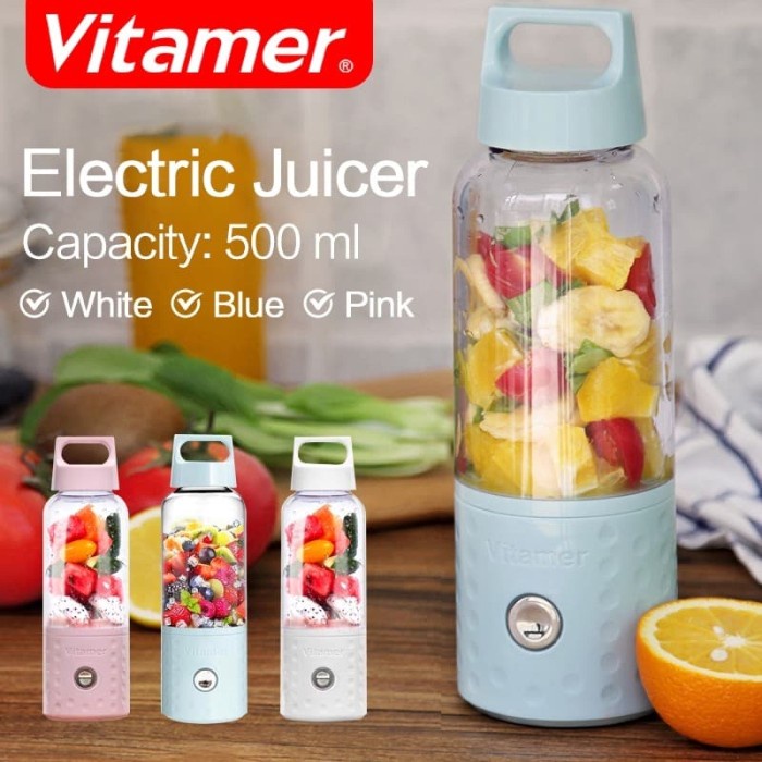 Jual Blender VITAMER ORIGINAL 500ml Portable Juicer 4 Mata Pisau