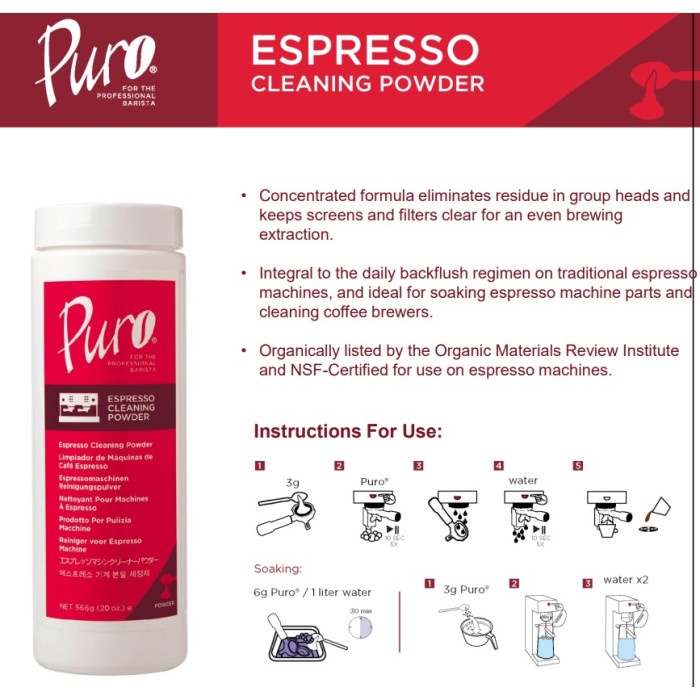Jual Mesin Espresso Coffee Cleaner Puro Espresso Machine Cleaning