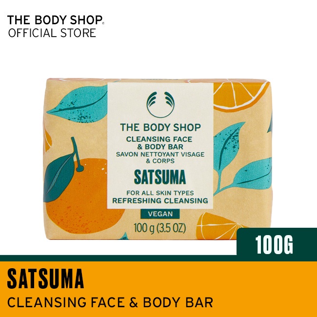 Jual The Body Shop Satsuma Cleansing Face & Body Soap Bar 100gr