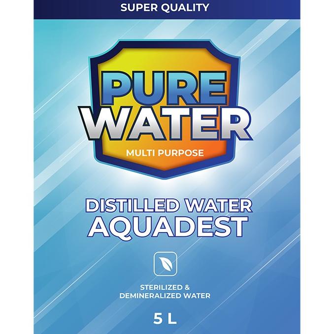 Jual Terjangkau Pure Water Aquadest Distilled Water 5 Liter Air Suling 5000 Ml Shopee 0914