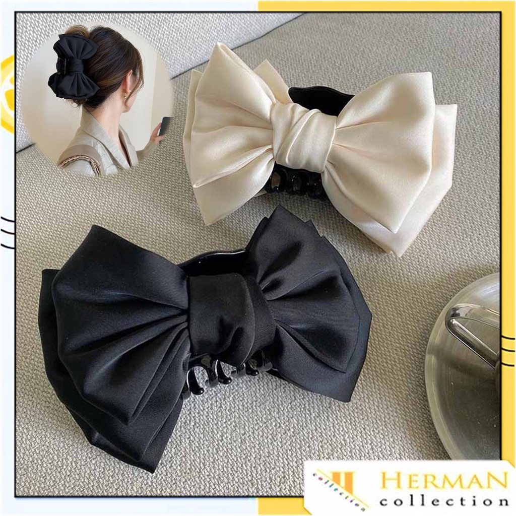 Jual HC Jepit Rambut Besar Korean Satin Big Hair Claw Jepitan Jedai ...