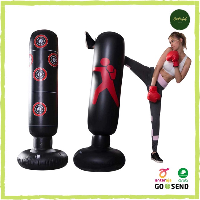 Jual Balon Tinju Boxing Punching Bag Tiang Samsak Inflatable 160cm