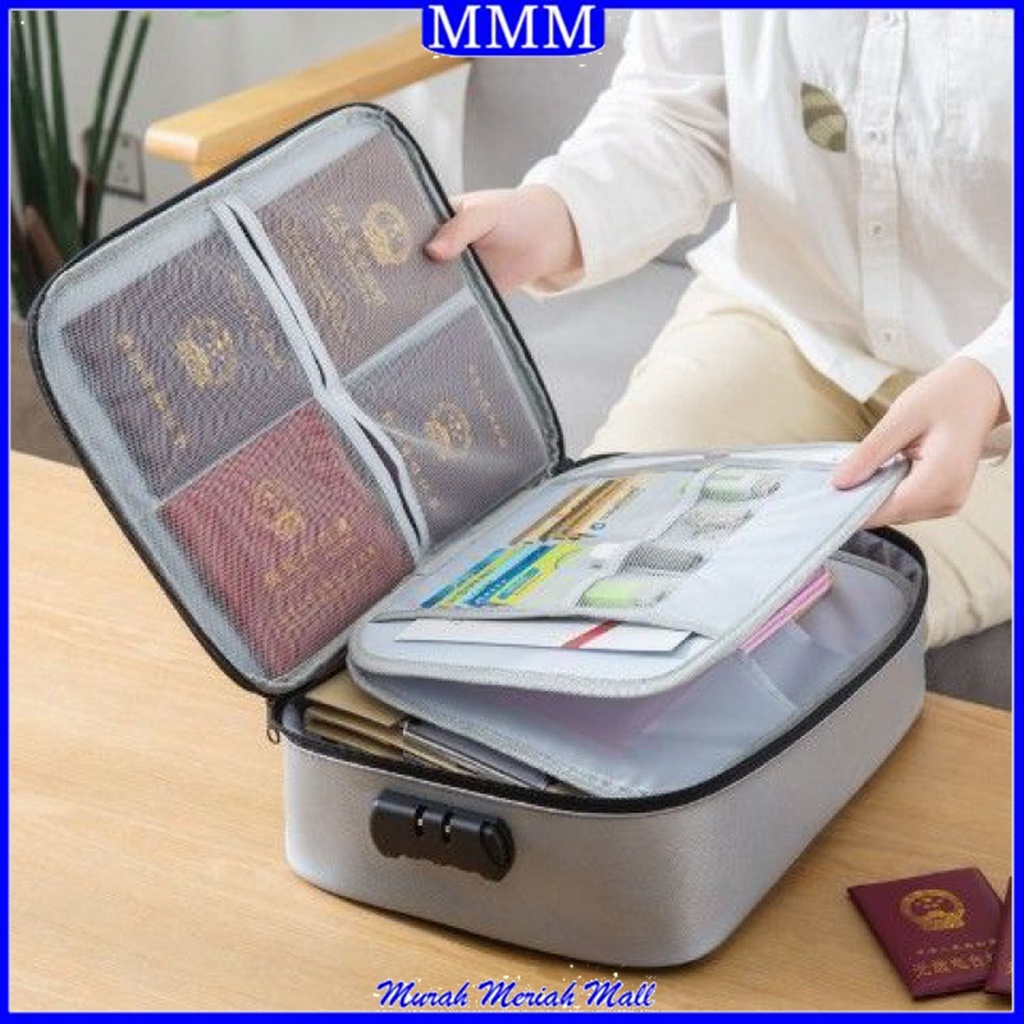 Jual MMM Tas Penyimpanan Dokumen Storage Bag 3 Layer Sertifikat File ...