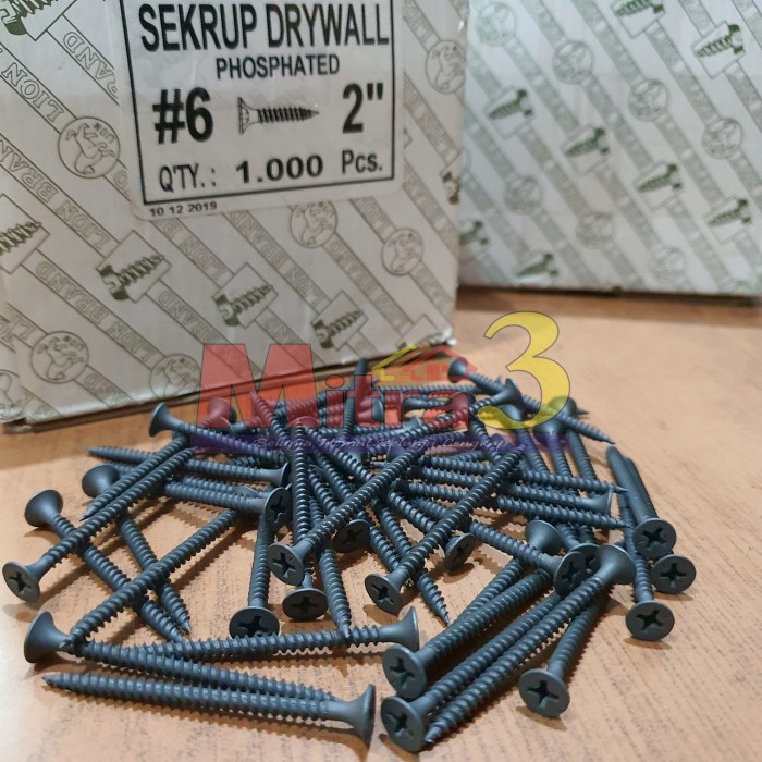 Jual ```````] [1 box] Skrup Gypsum 6 x 2