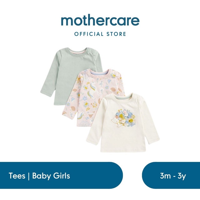 Jual Mothercare Enchanted Long-Sleeved T-Shirts Pack Set