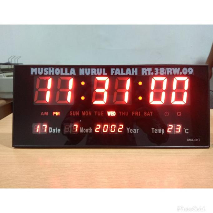 Jual Jam Dinding Digital Led Clock Jh3615 Ukuran 36 Cm X 15 Cm Led