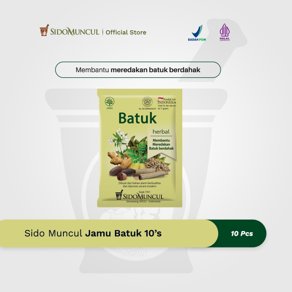 Sido Muncul Jamu Batuk 10’s Herbal - Membantu  Meredakan Batuk Berdahak