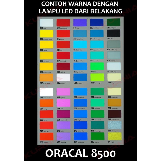 Jual Stiker Oracal 8500 Translucent Film | Shopee Indonesia