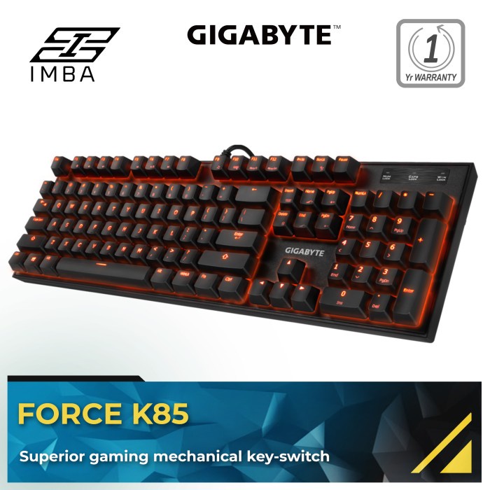 Jual GIGABYTE FORCE K85 Mechanical Gaming Keyboard [Blue Switch, RGB ...