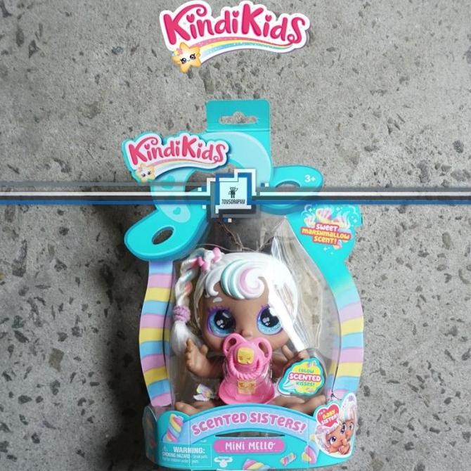 Bambola Kindi Kids Mini Mello Scented Kisses Little Sister | Soffice Con Ciuccio E Bavaglino Rimovibili, Odora Di Marshmallow
