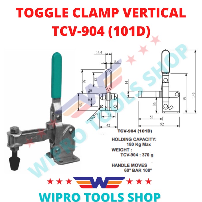 Jual Wipro Toggle Clamp Vertical Tcv D Shopee Indonesia