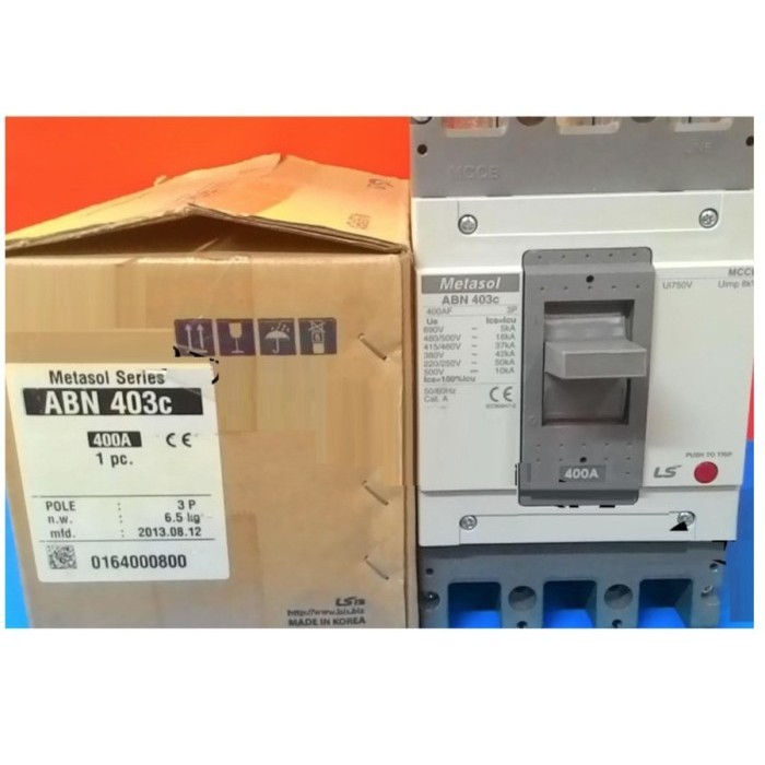Jual New Ori Mccb Breaker Abn 403c 3p 42ka 300a 300 Ampere Abn 403c