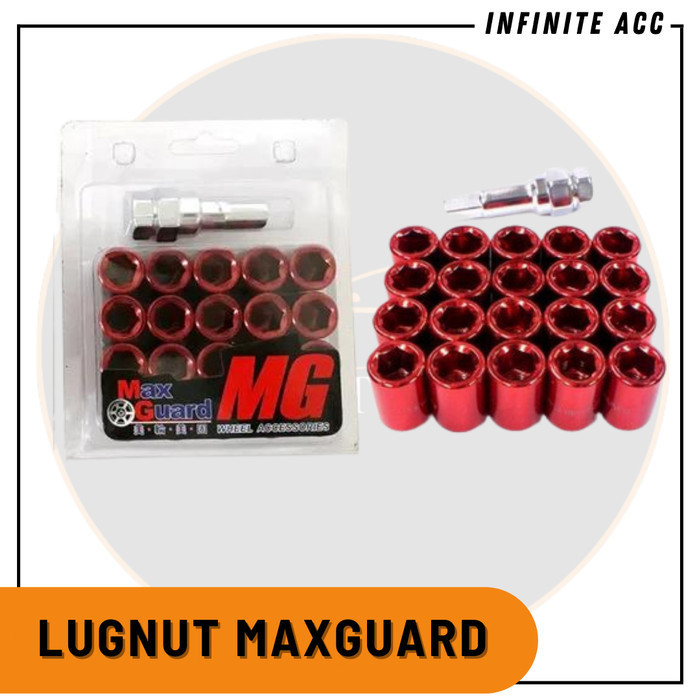 Jual Baut Roda MaxGuard MG 1.5mm Merah Besi Lugnut Aksesoris Mobil ...