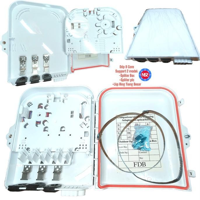 Jual odp 8 core lengkap spliter box / odp 8 core passive splitter / box ...