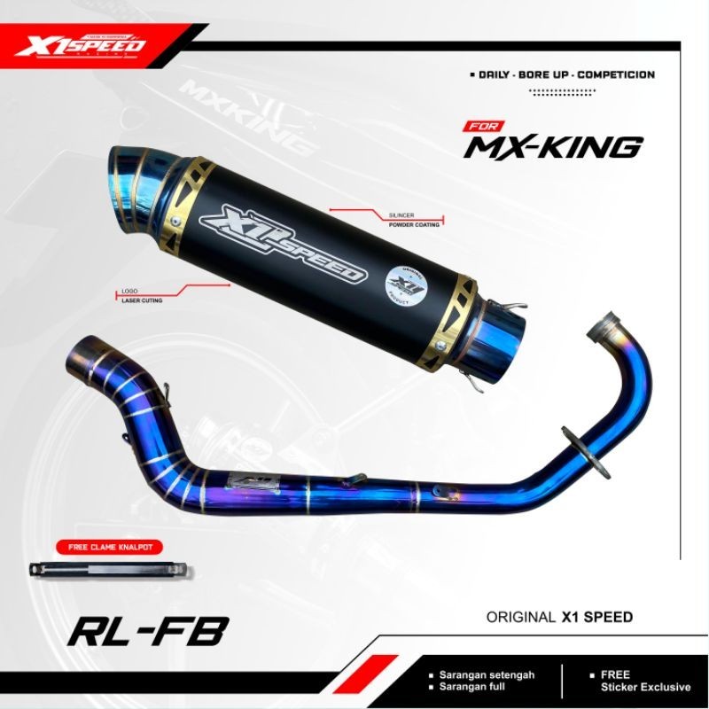 Jual Knalpot Yamaha MX KING Header BLUEMOON Original X1 Speed Racing ...