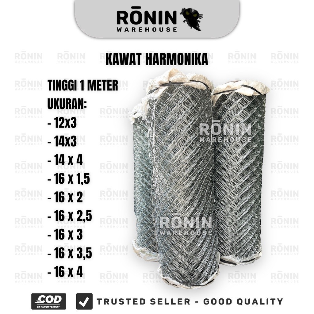 Jual Kawat Pagar Harmonika Galvanis Wajik Anyam Bwg M Shopee Indonesia