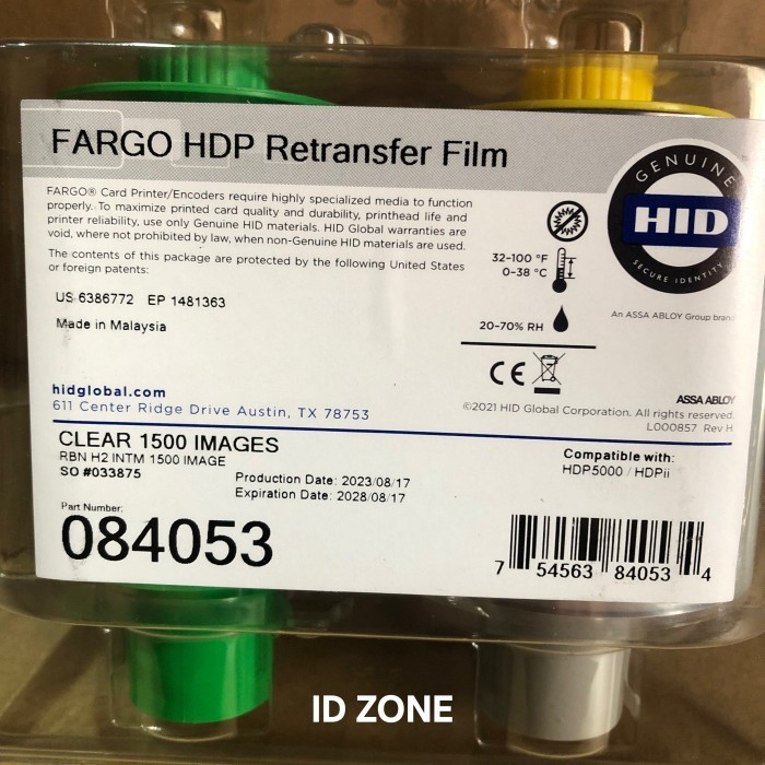 Jual Ribbon Tinta Clear Film Fargo Hdp5000 084053 - 1500 Images ...