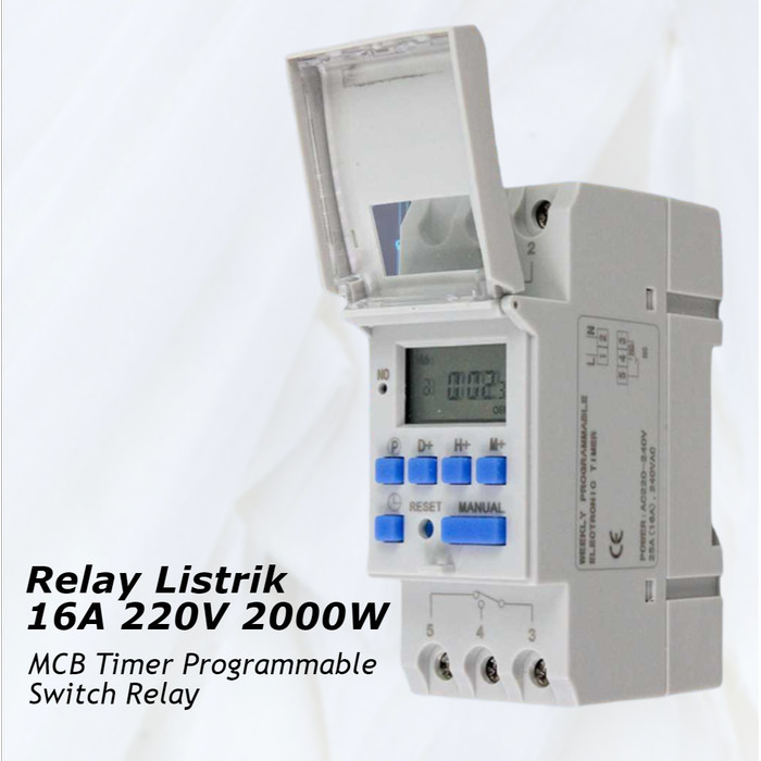 Jual Saklar On Off Otomatis Relay Timer Time Switch Relay 16A 220V ...