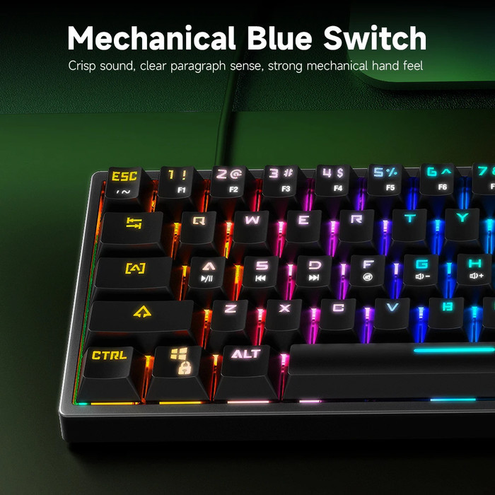 Jual Keyboard Gaming Bajeal K71 Mechanical Switch Removable 71 Keys Tkl ...