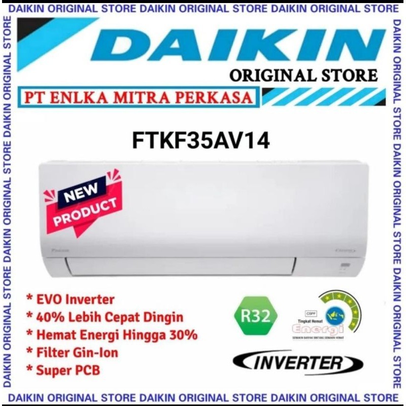 Jual Ac Daikin Ftkf Av Inverter Pk Ftkf Av Harga Unit Only Shopee Indonesia