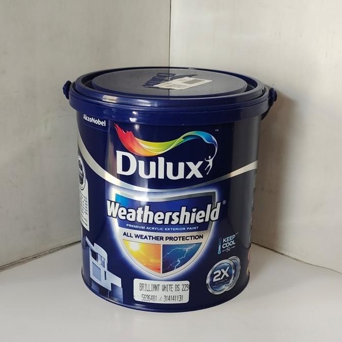 Jual Dulux Weathershield 2 5 L Brilliant White Cat Tembok Exterior