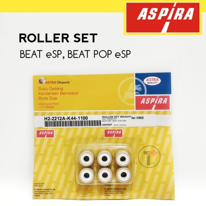 Jual Roller weight set Beat eSP , Beat pop eSP merk Aspira H2-2212A-K44 ...