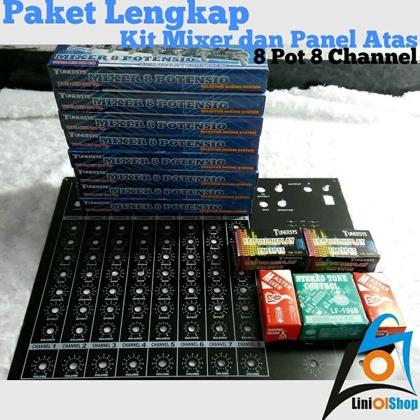 Jual BARU-- Paket lengkap Kit Mixer Dan Panel Atas 8 Potensio 8 channel