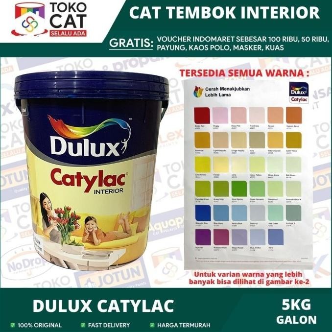 Jual Cat Tembok Interior Dulux Catylac Tinting Bisa Request Warna 5kg Kualitas Premium 7535