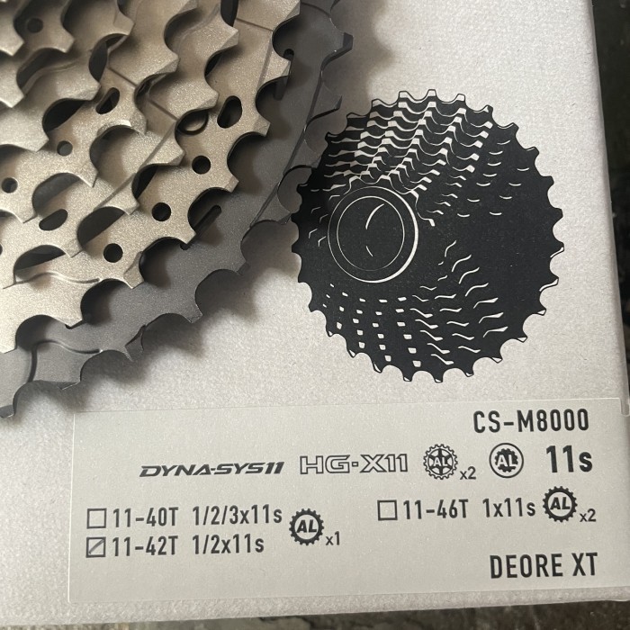 Jual Shimano Deore Xt Cs M8000 11 42 11 Sp Mtb Gravel Grx Cassette Sprocket Shopee Indonesia 8380