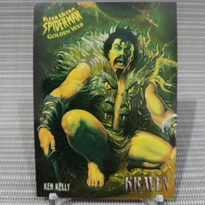thumbnail interactive-video image 1 of 1995 Fleer Ultra Spider-Man 'Golden Web' Insert Set – Complete Set Of 9 Cards 1 of 2
