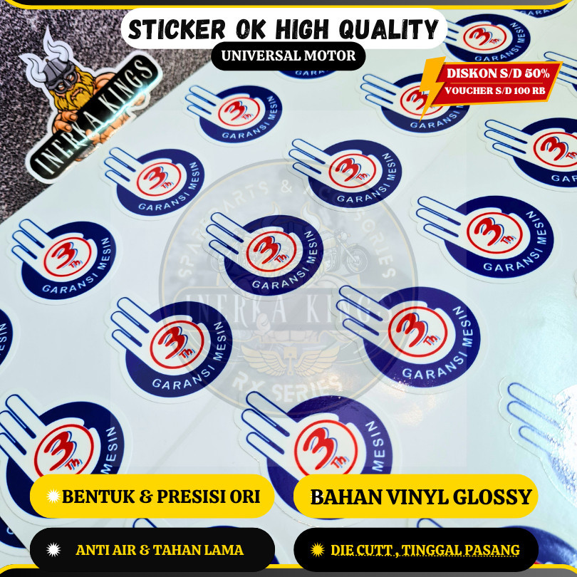 Jual Sticker Stiker Emblem Logo Garansi 3th 3thn 3 Tahun Universal ...