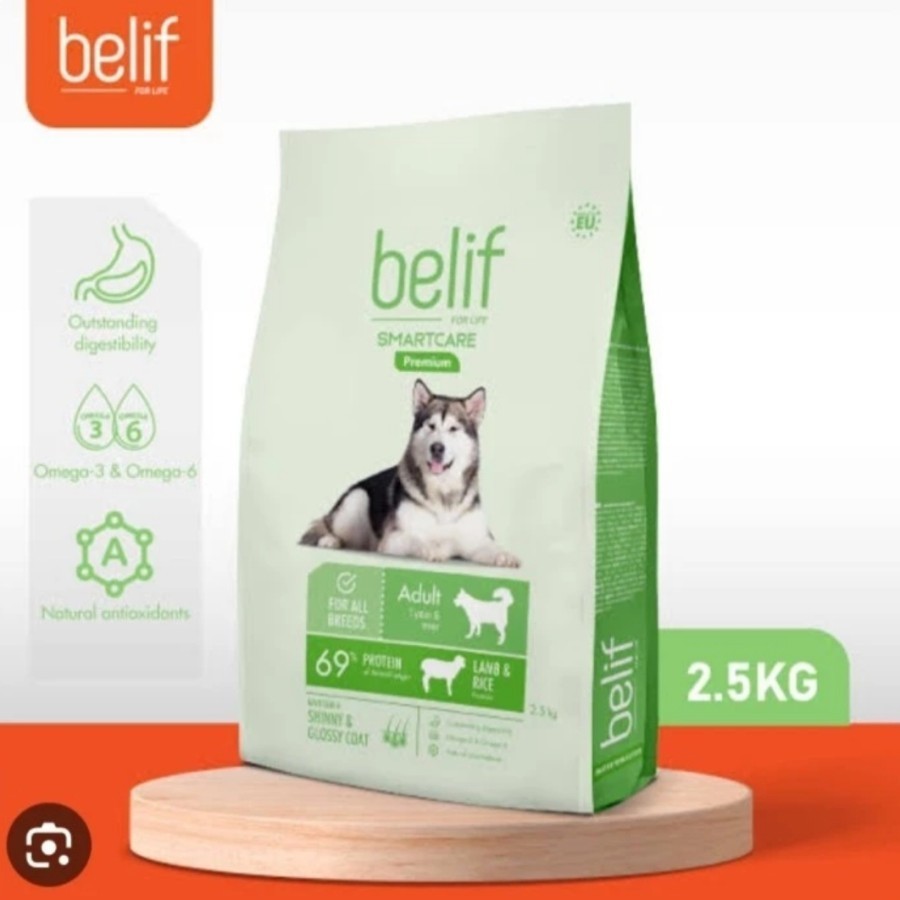 Jual makanan anjing dog food belif adult lamb 2.5kg | Shopee Indonesia