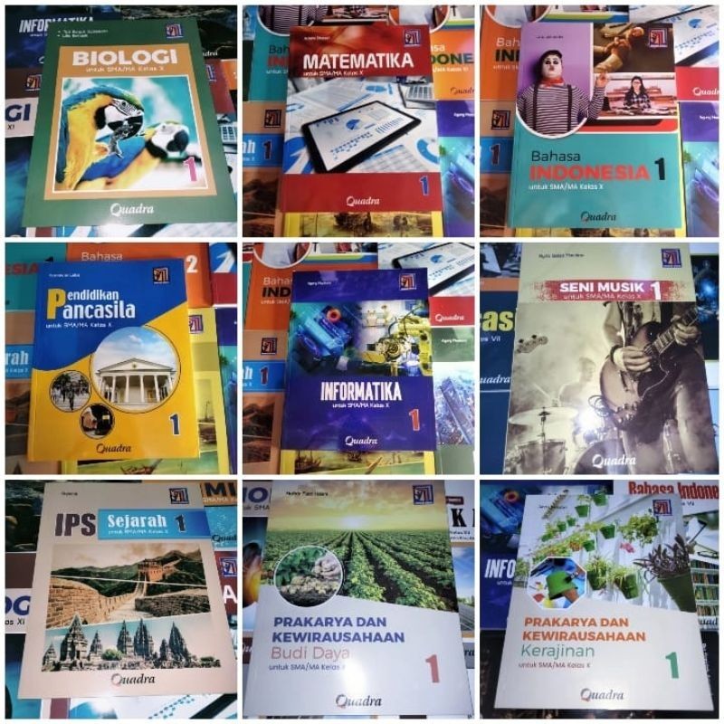 Jual Buku Paket Lengkap Penerbit Quadra Sma Kelas 10 Kurikulum Merdeka