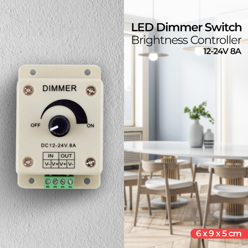 Jual AELED Dimmer Lampu LED Brightness Controller 12-24V 8A - GC03 ...