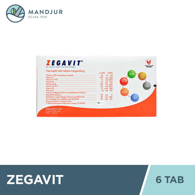 Jual Zegavit 6 Kaplet - Suplementasi Multivitamin Kesehatan Tubuh ...