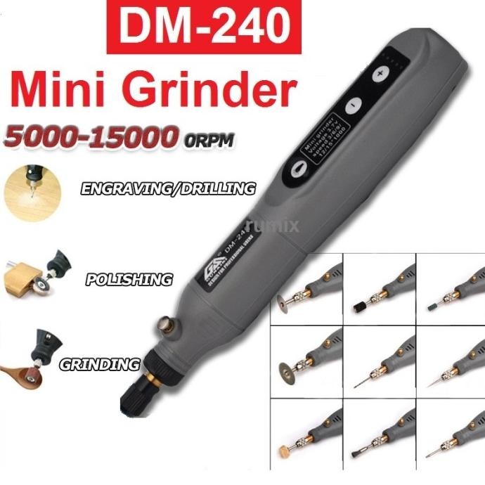 Jual Grinder Mini Listrik Cordless Bor Mini Set 3 Kecepatan Grinding ...