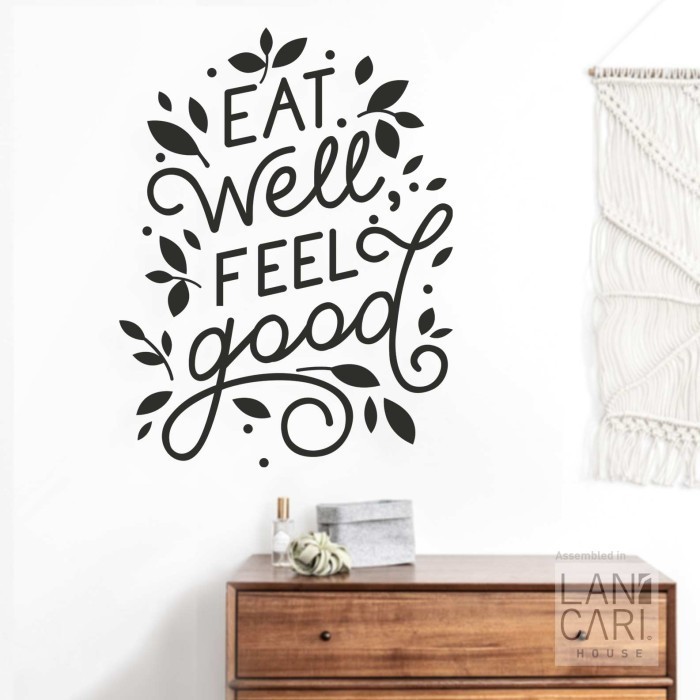 Jual Sticker Cutting Eat Well Feel Good Ll Window Restoran Ruangan Shopee Indonesia