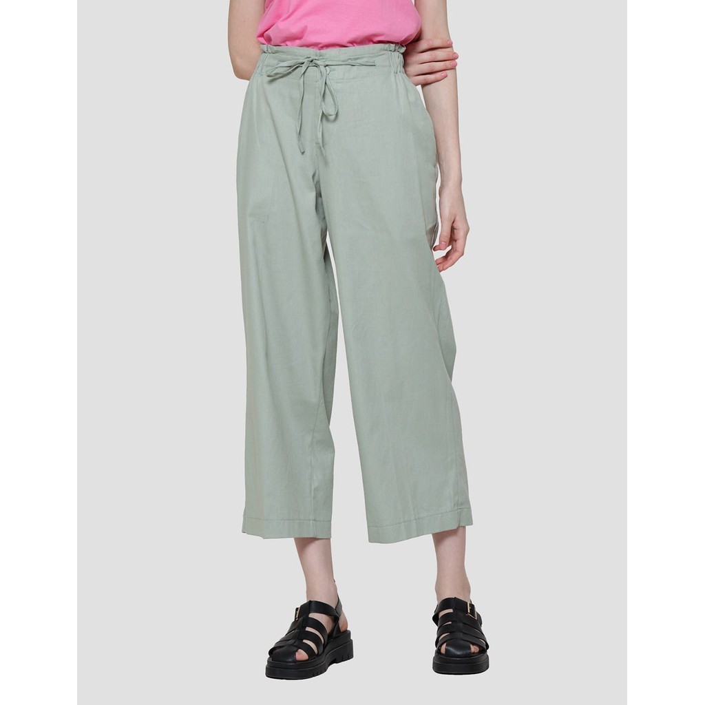 Nevada Overall Woven Ala Denim Ecru Back Pocket Celana Panjang Anak Perempuan
