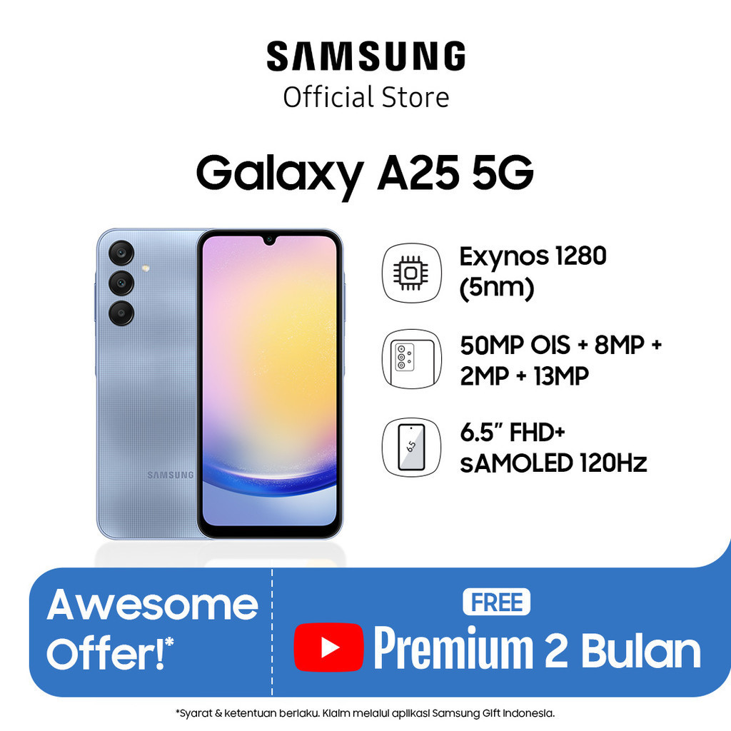 Jual Samsung Galaxy A25 5G 8/256GB - Blue | Shopee Indonesia