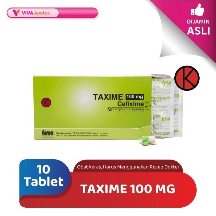 Jual Taxime 100 Mg Cefixime Antibiotik Infeksi Bakteri 10 Kapsul Shopee Indonesia