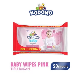 Kodomo Tisu Basah Antibakterial Rice Milk Pink Bag Isi 50 Buy 1 Extra 1
