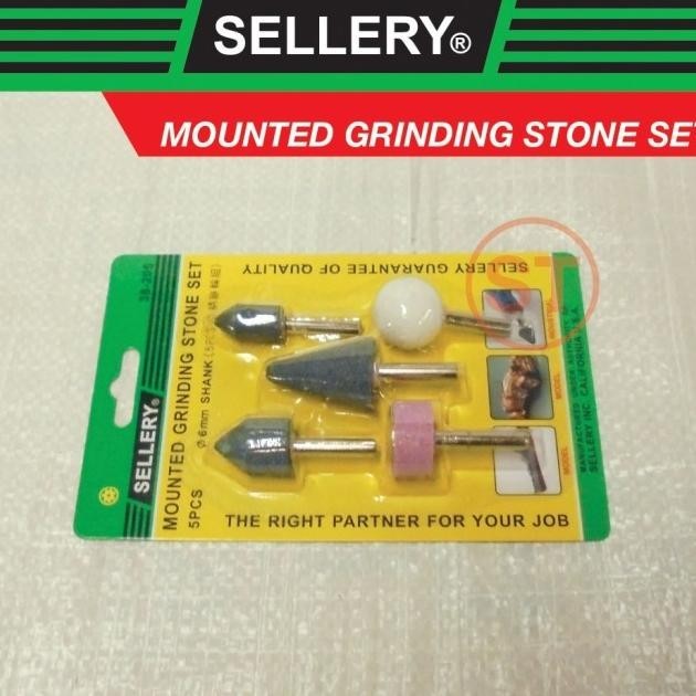 Jual Diskon!! Sellery Mounted Grinding Stone Set 5 pc / Batu Osco