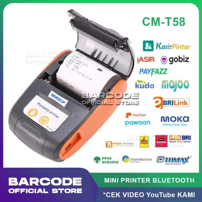 Jual Mobile Printer Bluetooth Inforce P58C Mokapos Pawoon Loyverse ...
