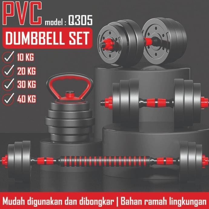 Jual Dumbell Pvc 30 Kg / Alat Angkat Beban / Barbel Set / Alat Olahraga ...