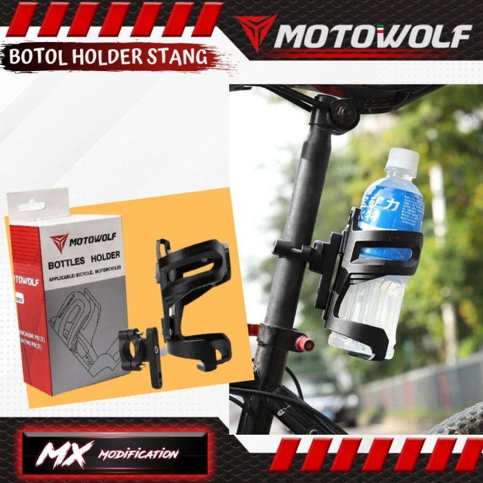 Jual Motowolf Bottle Holder Tempat Botol Minum Stang Di Sepeda Dan Motor Shopee Indonesia