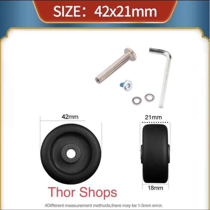 Jual BERGARANSI Roda koper diameter 42mm replacement wheel American ...