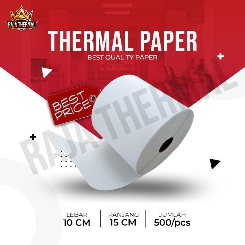 Jual KERTAS STICKER THERMAL A6 100X150MM STICKER BARCODE PAPER THERMAL ...