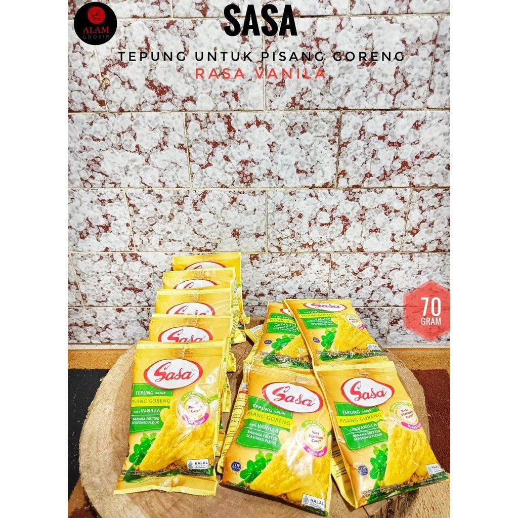 Jual 1 Renceng Tepung Sasa untuk Pisang Goreng Rasa Vanila 70gr, 1 ...