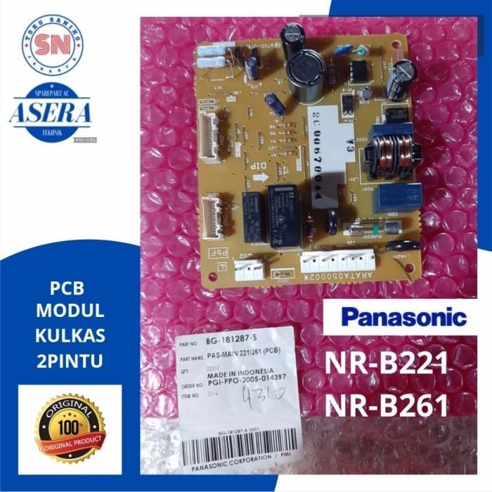 Jual PCB MODUL KULKAS PANASONIC 2 PINTU ORIGINAL NR-B221 DAN NR-B261 ...