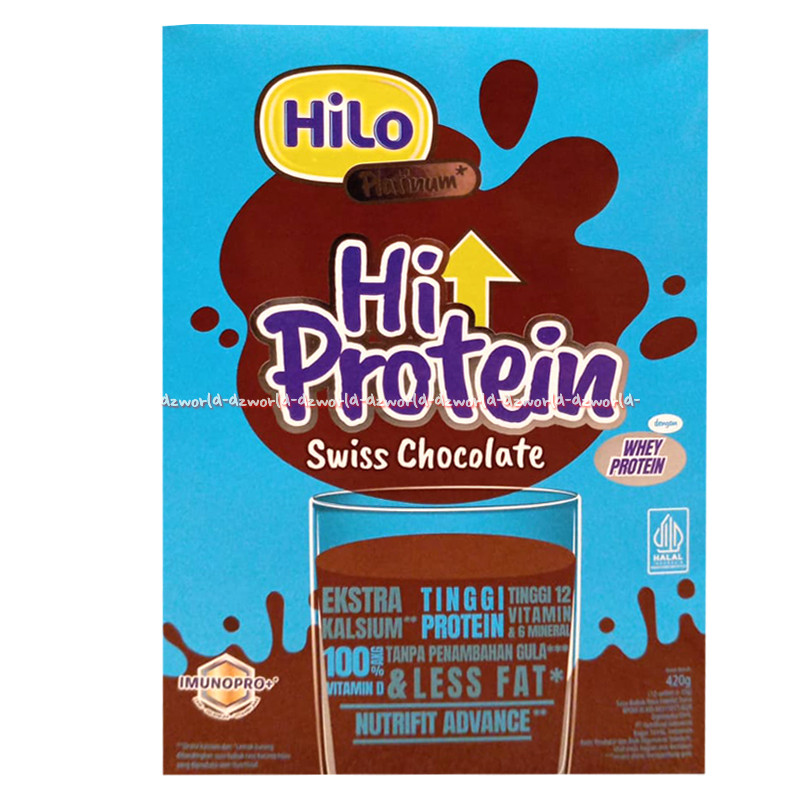 Jual HILO Platinum 420gr Hi Protein Swiss Chocolate Coklat Susu Hi-lo ...